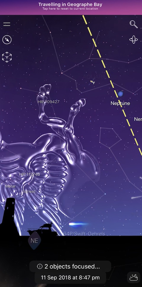 Night Sky iOS aplikace screenshot