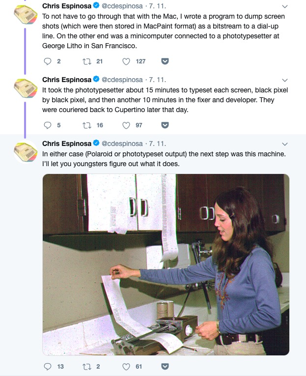 old computer printing process