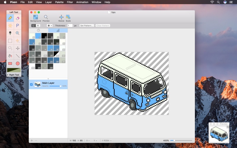pixel art van design