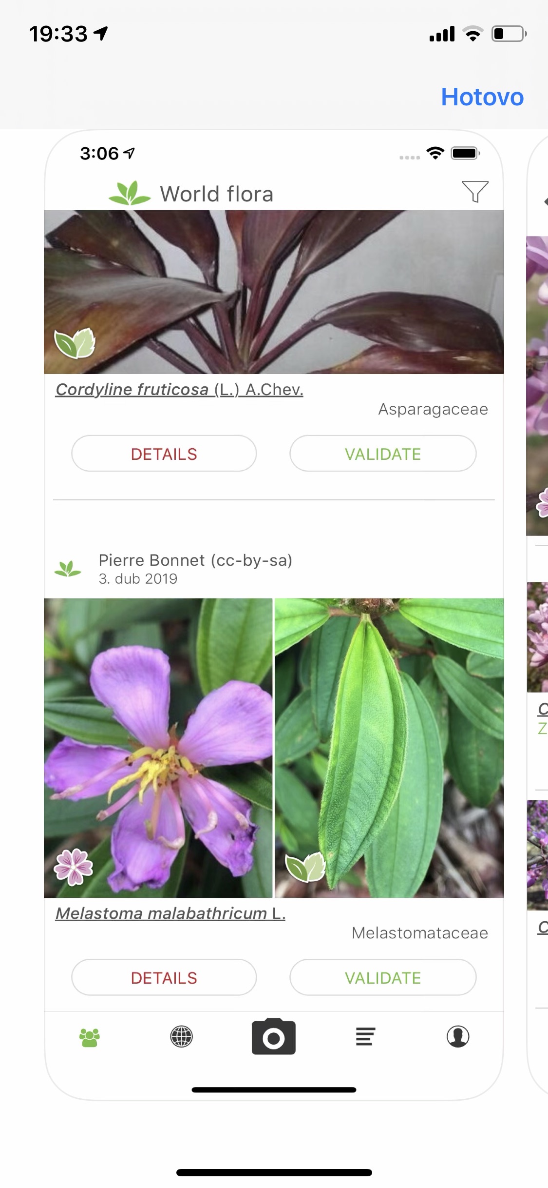 PlantNet iOS aplikace screenshot