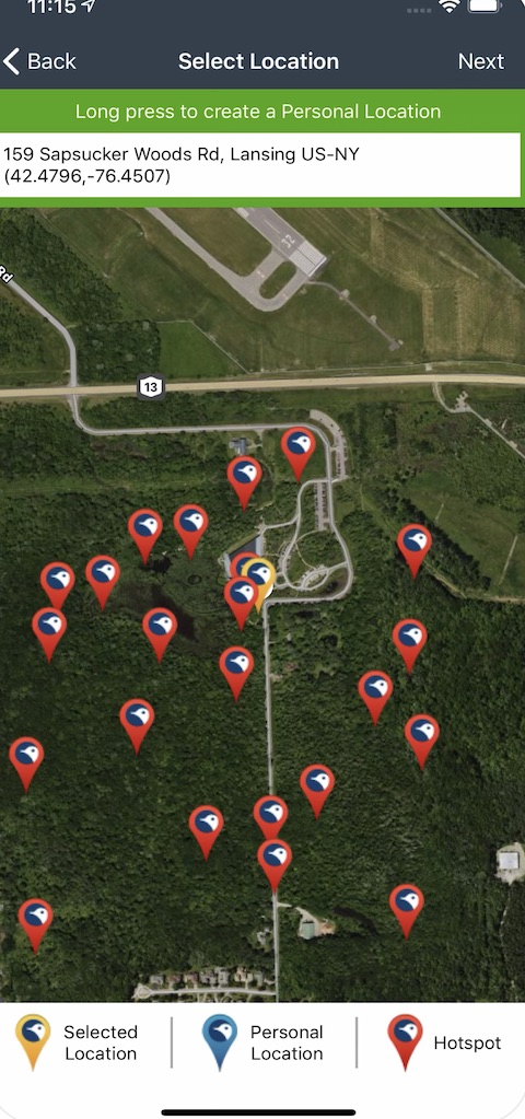 eBird iOS aplikace screenshot