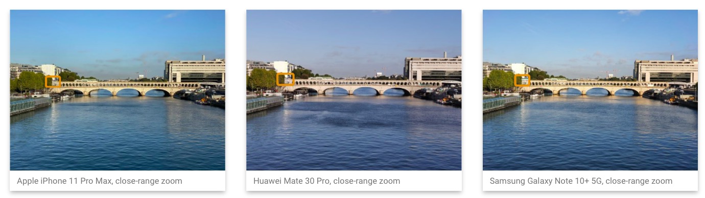 smartphone camera comparison bridge zoom