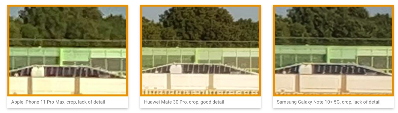 smartphone camera comparison crop lack detail