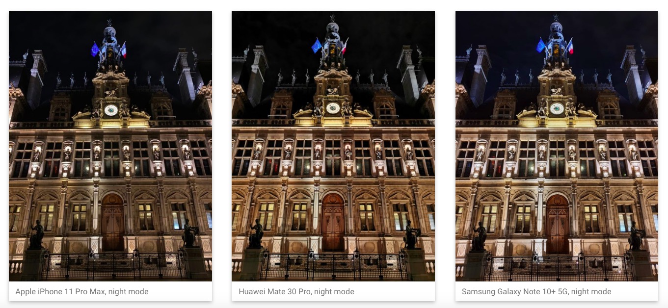 smartphone night mode comparison