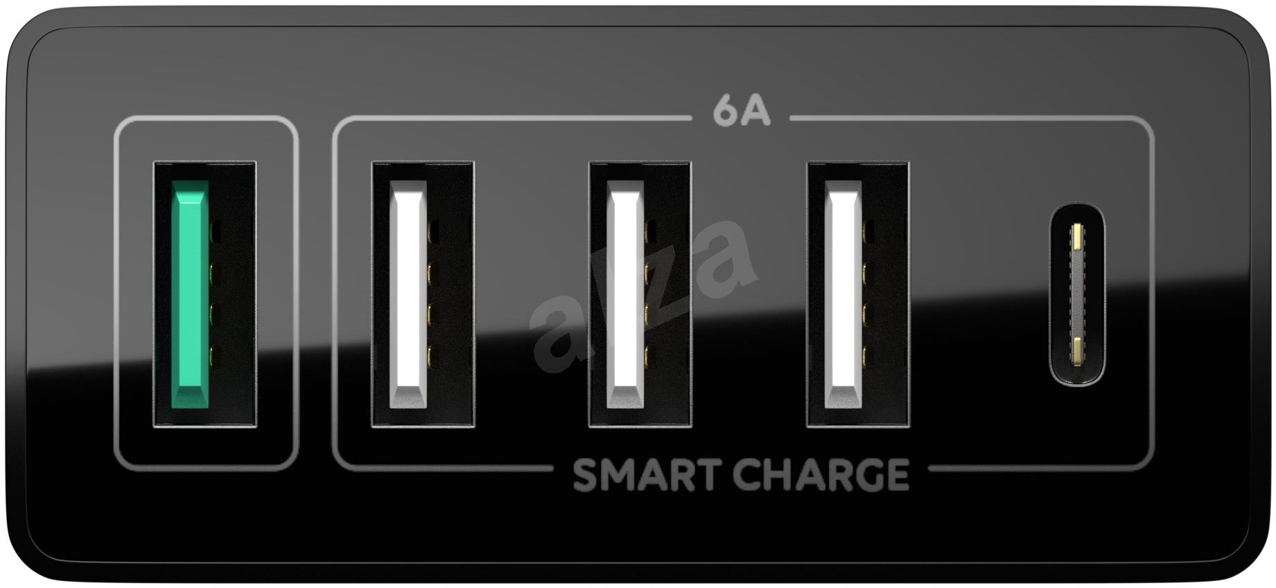 Univerzalni nabijecka AlzaPower cerna porty USB