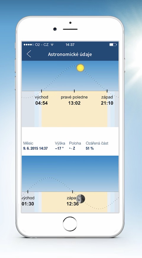 In-pocasi iOS aplikace screenshot