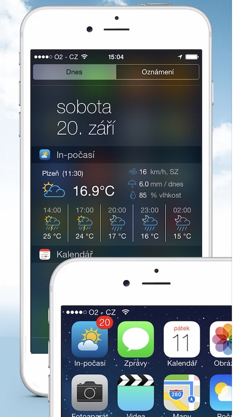 In-pocasi iOS aplikace screenshot