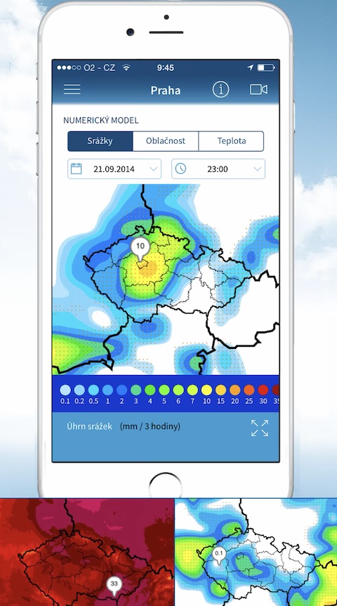 In-pocasi iOS aplikace screenshot