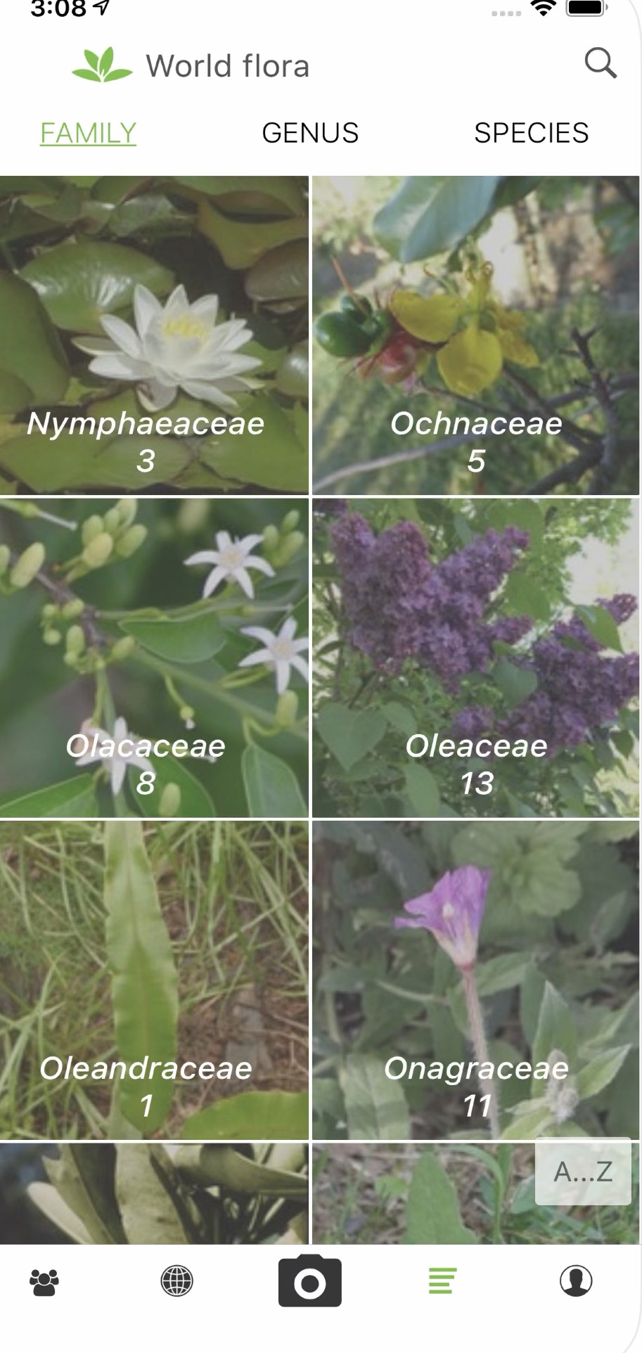 PlantNet iOS aplikace screenshot