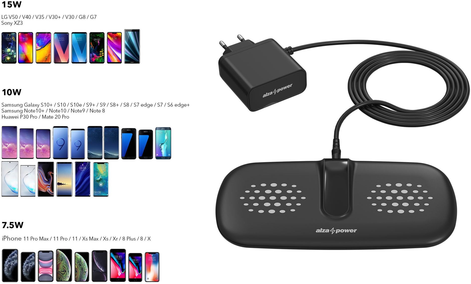 AlzaPower WF430 Wireless Dual Charger 10 AlzaPower WF430 Wireless Dual Charger