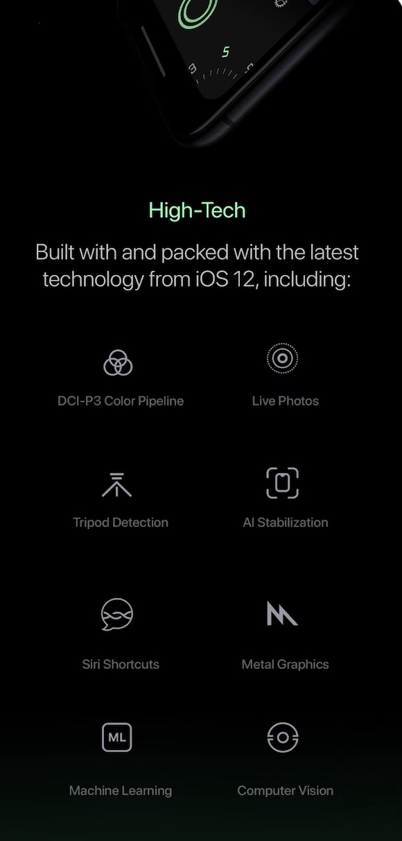 Spectre Camera iOS screenshot 1