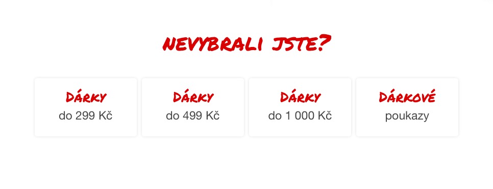 gift price categories