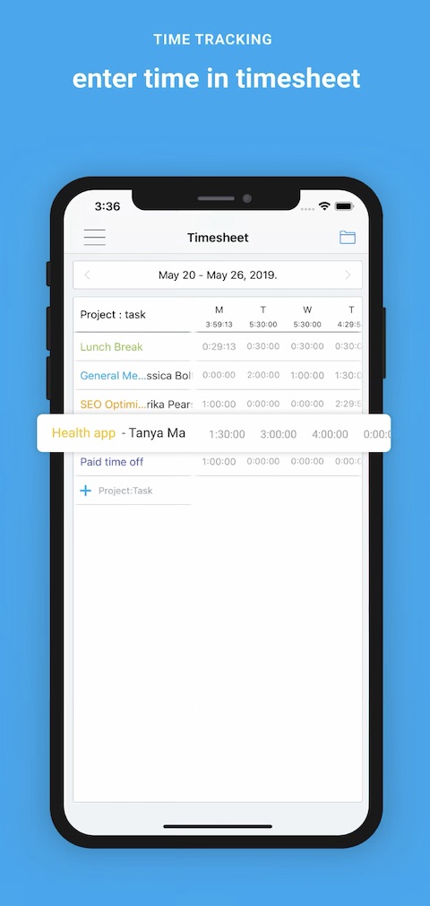 Clockify iOS screenshot aplikace 2 Clockify iOS screenshot aplikace