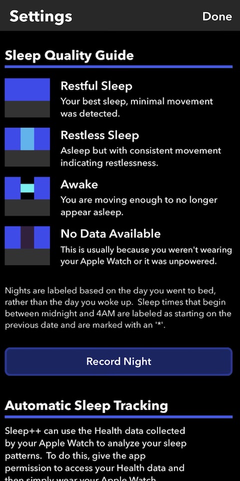Sleep++ iOS aplikace 4 Sleep++ iOS aplikace