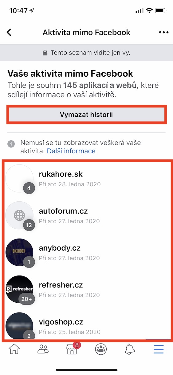 aktivita_mimo_Facebook7 nastavení aktivity mimo facebook
