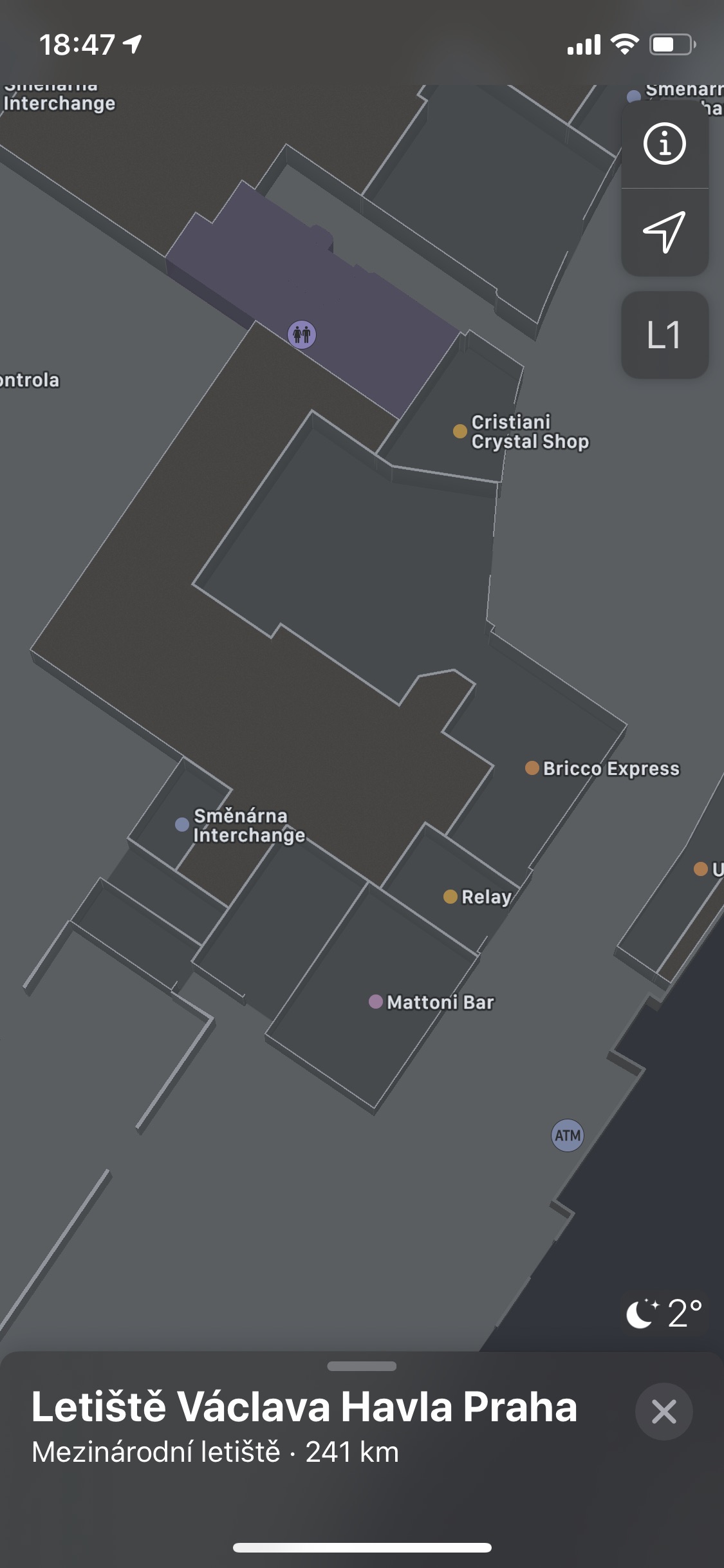 letiste vaclava havla apple maps 3