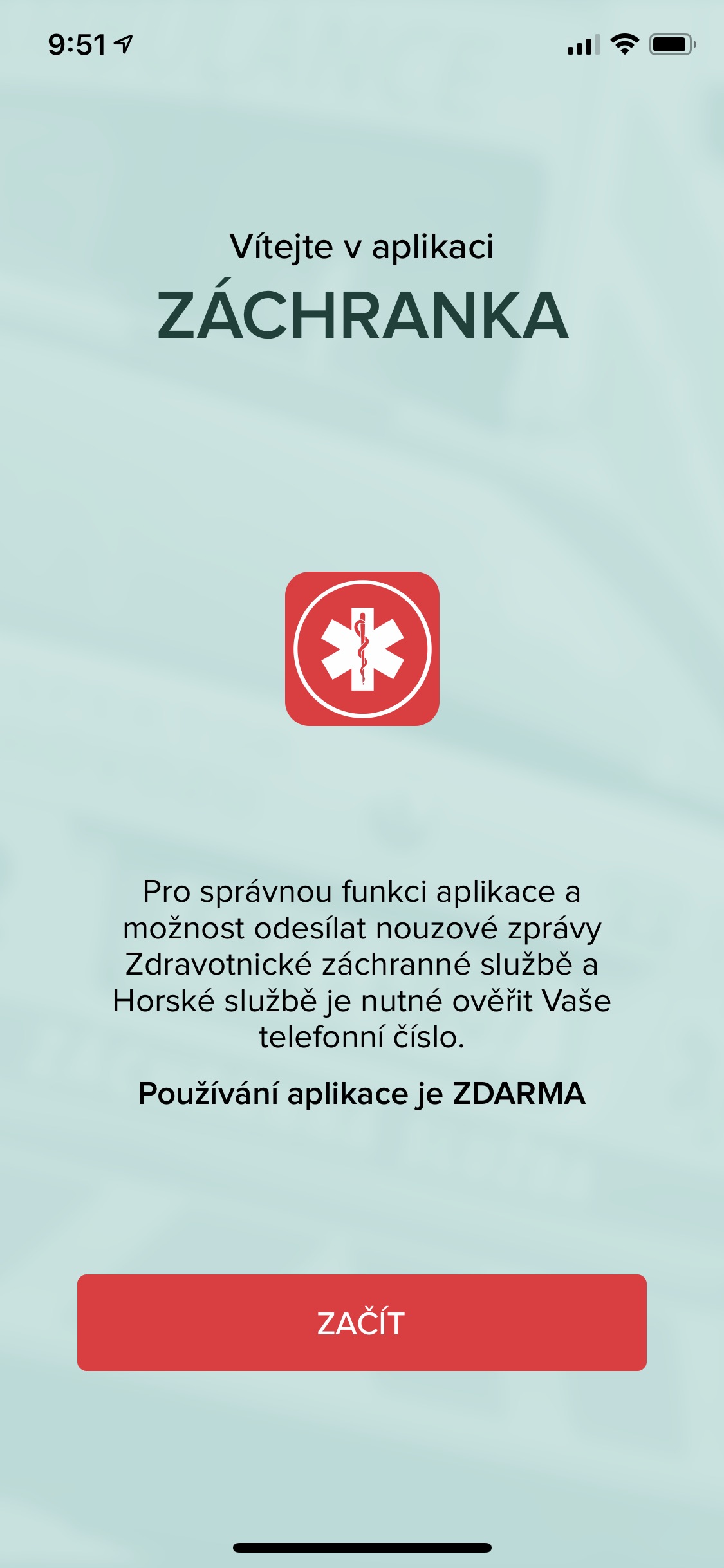 zachranka 1 Screenshot z aplikace Záchranka