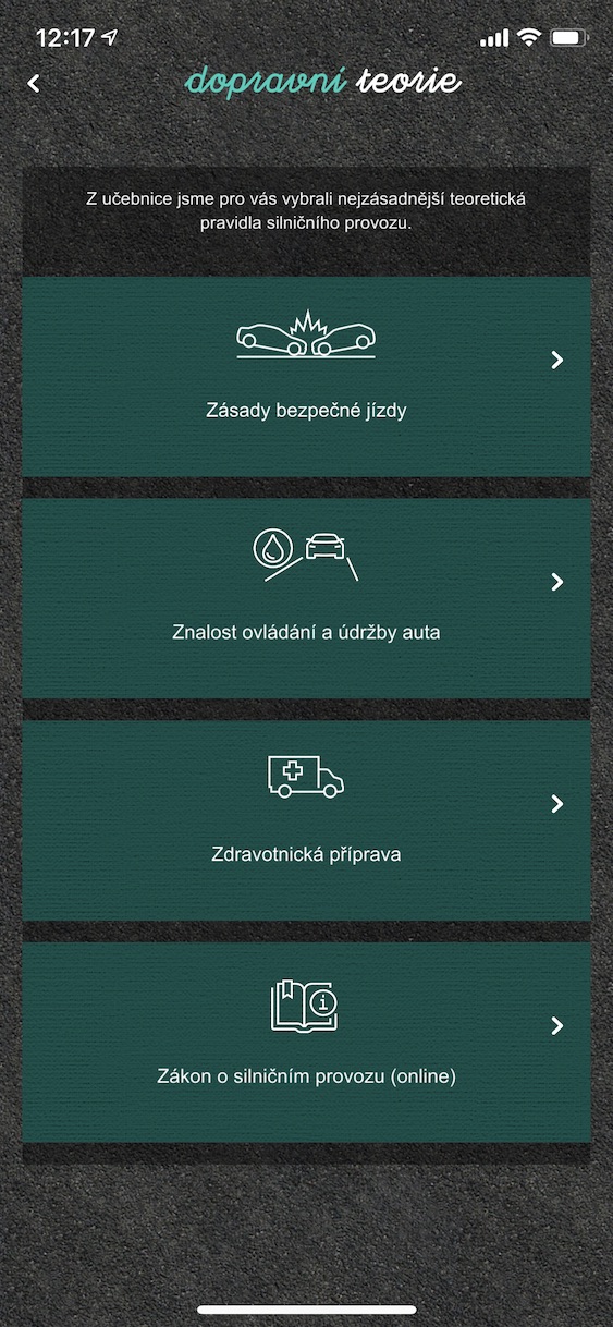 aplikace_autoskola_ios13 aplikace autoškola