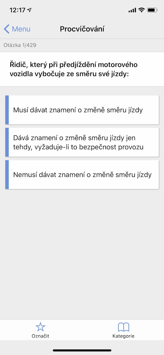 aplikace_autoskola_ios5 aplikace autoškola