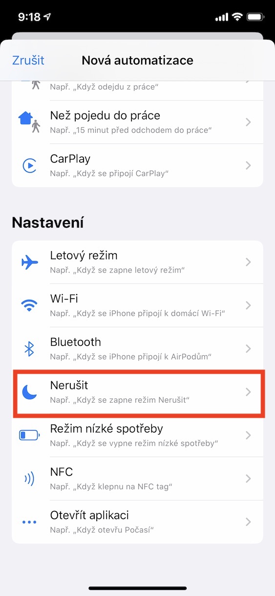 automatizace_nerusit_hlasitost3 automatizace - snížit hlasitost při režimu nerušit