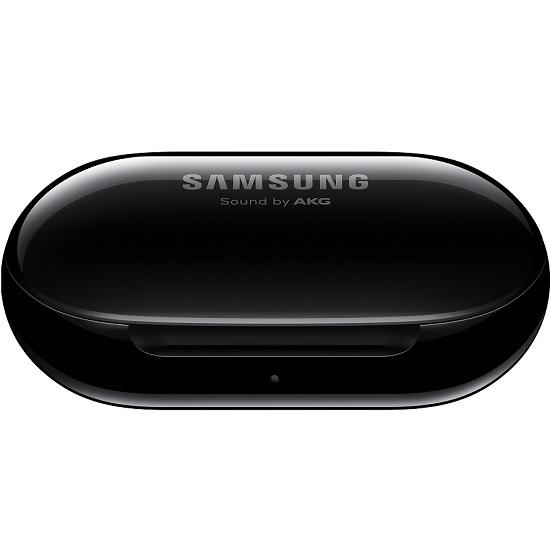 black wireless earbuds case closed