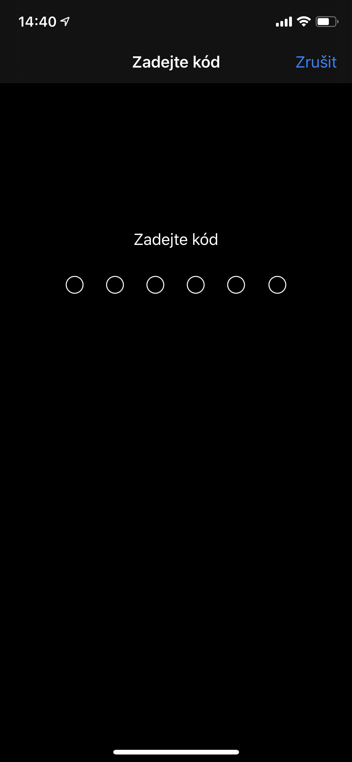 Screenshot nastavení
