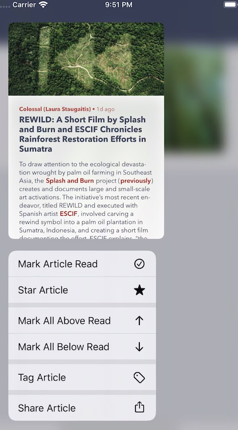 Fiery Feeds iOS aplikace 5 Fiery Feeds iOS aplikace