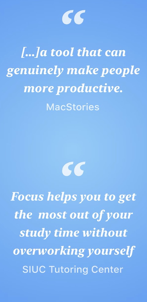 Focus aplikace iOS 2 Focus aplikace iOS
