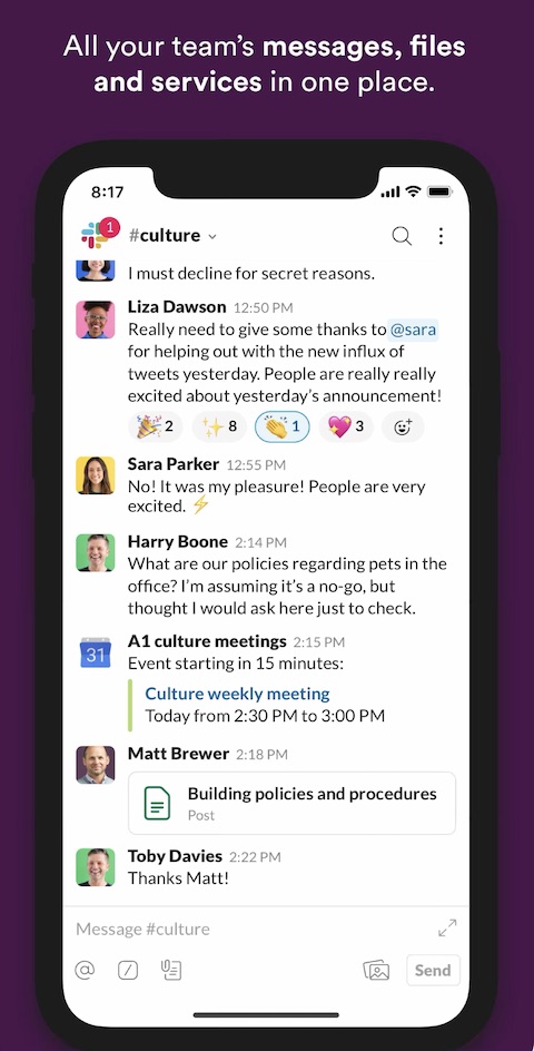 Slack aplikace iOS 1 Slack aplikace iOS