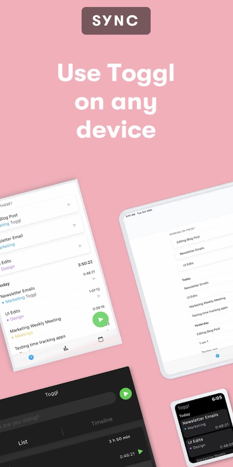Toggl iOS aplikace 4 Toggl iOS aplikace