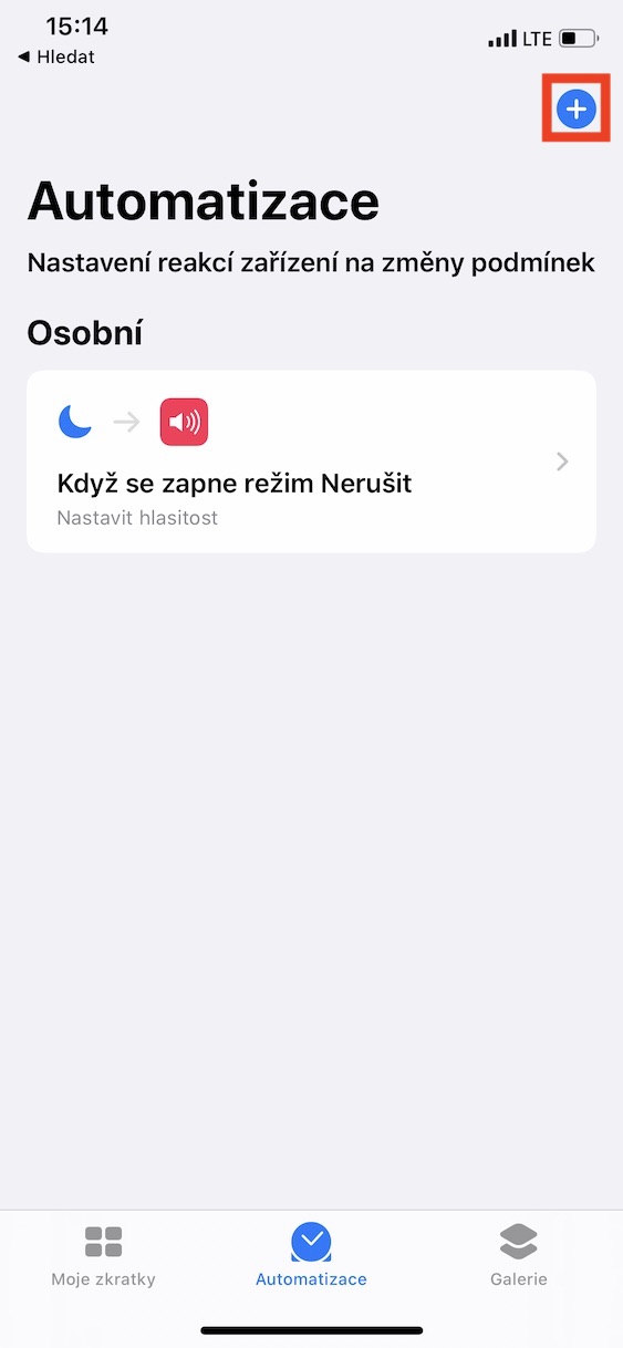 automatizace_facetime_wifi2 vytvoření automatizace při zapnutí facetime vypnout wifi