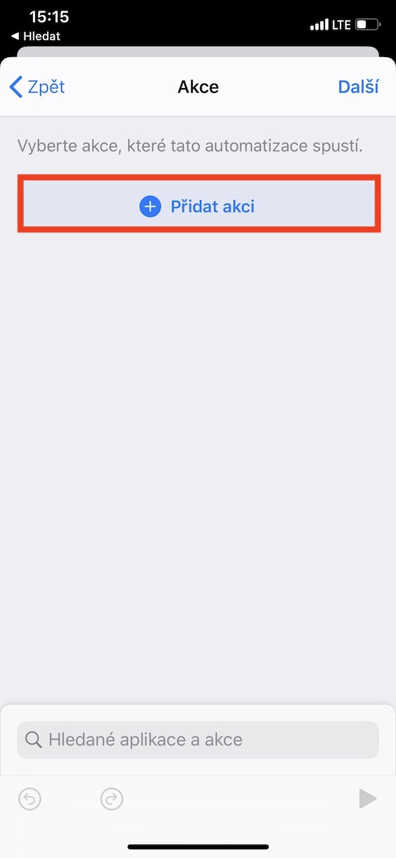automatizace_facetime_wifi8 vytvoření automatizace při zapnutí facetime vypnout wifi