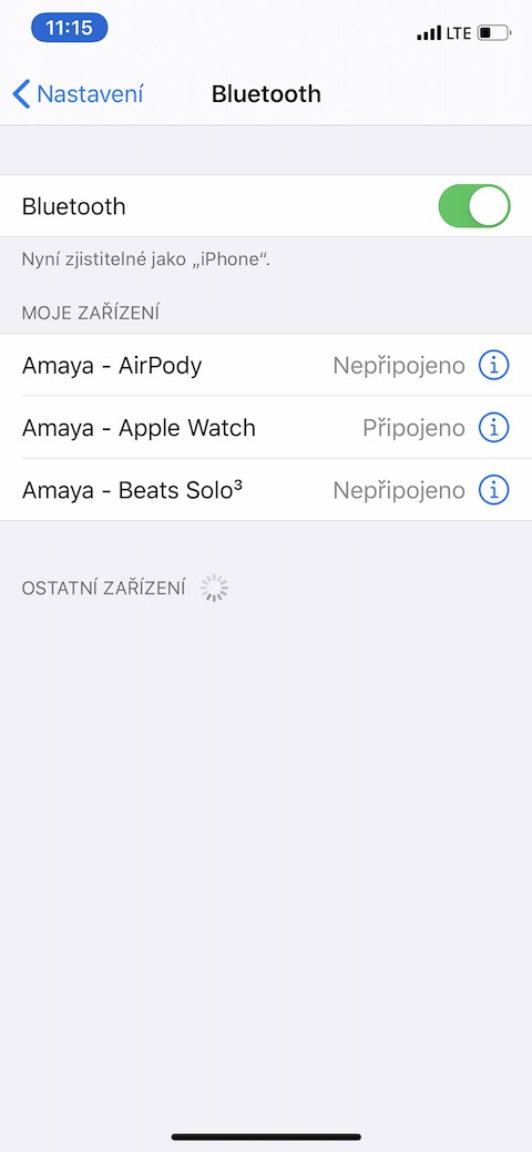 iOS odparovani Bluetooth pripojeni 2 iOS odparovani Bluetooth pripojeni