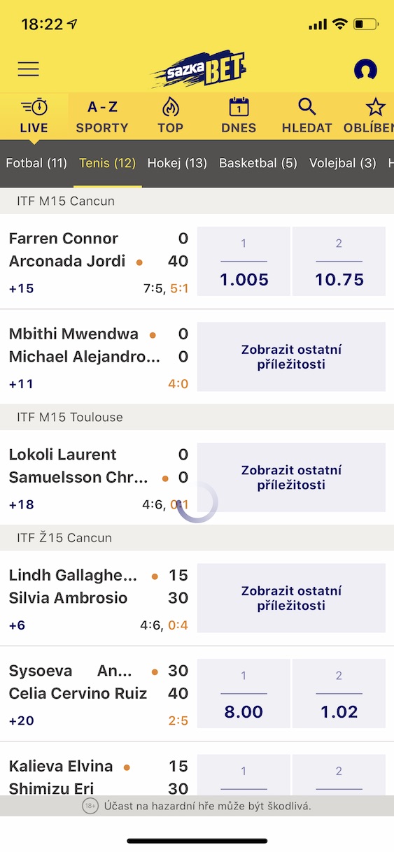 sazkabet_ios1 aplikace sazkabet