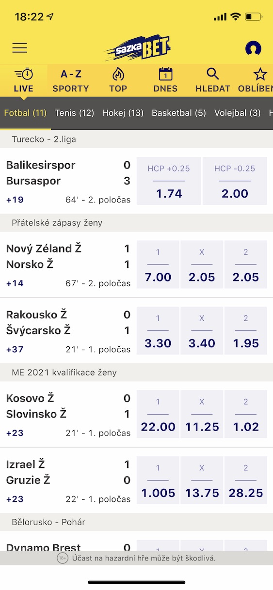 sazkabet_ios2 aplikace sazkabet