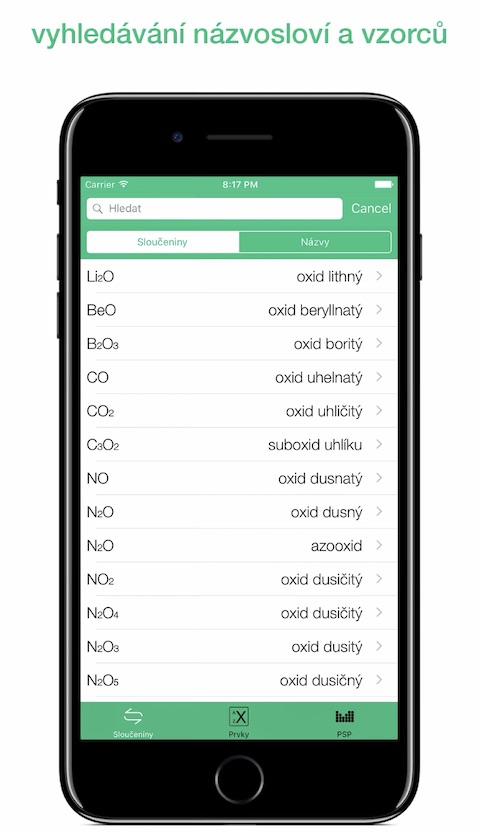 Chemie do kapsy iOS 3 Chemie do kapsy iOS