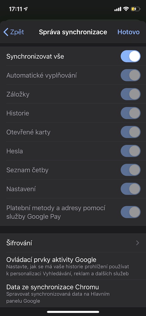 Chrome iOS Synchronizace 1 Chrome iOS Synchronizace
