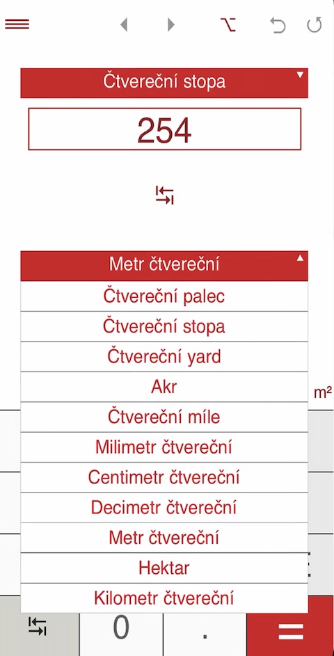 Prevodnik jednotek iOS 5 Prevodnik jednotek iOS