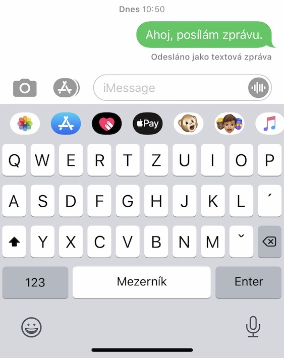 Jak poslat SMS místo iMessage?