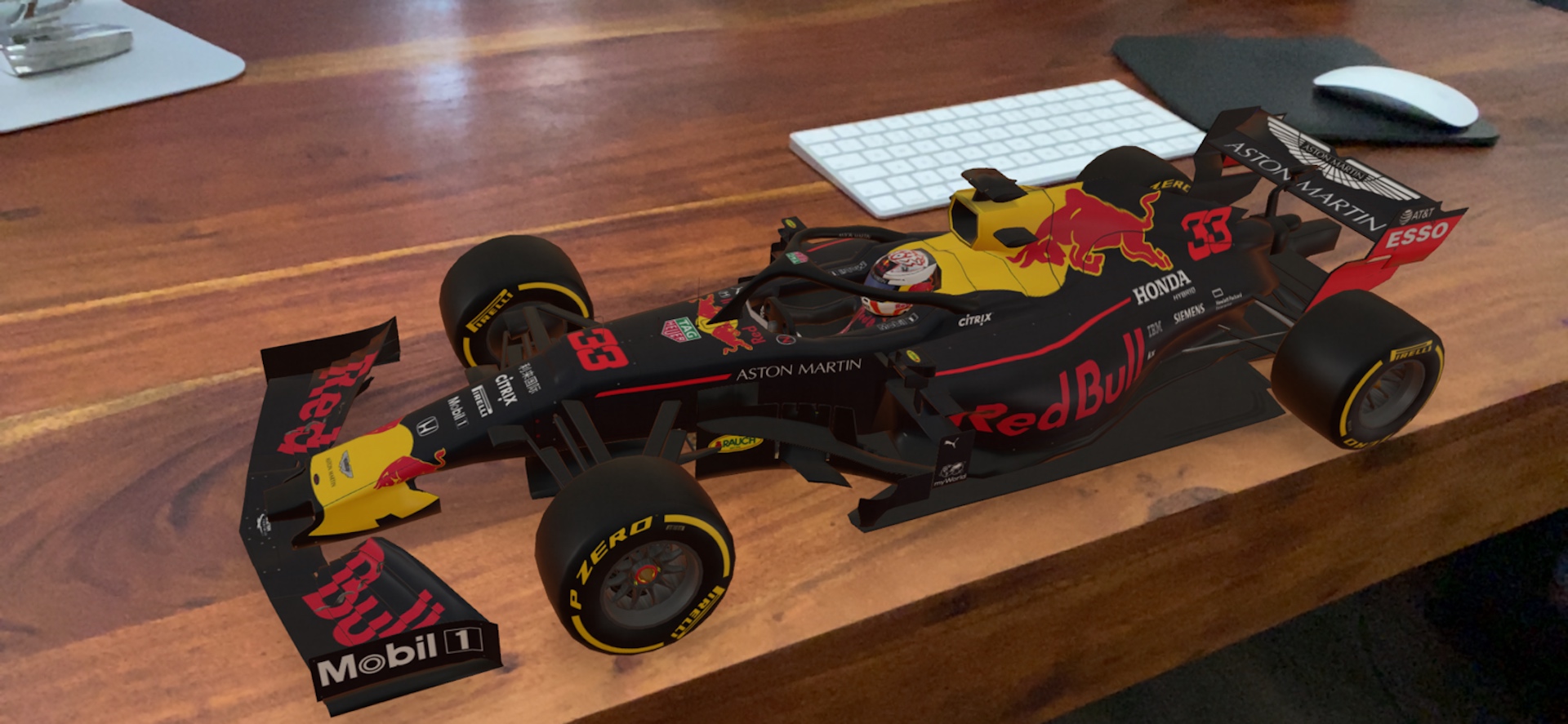 red bull racing car top view