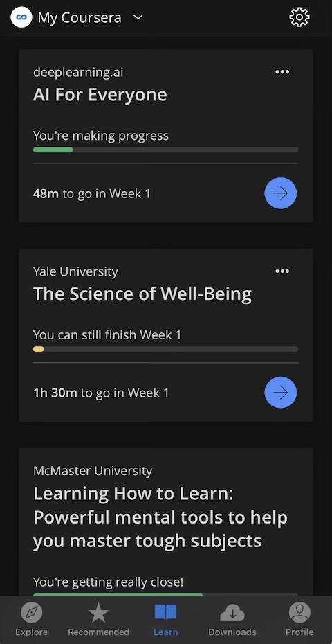 Coursera iOS 6 Coursera iOS