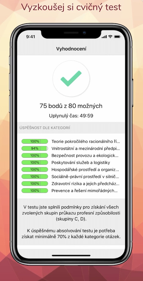 Profesni zpusobilost ridice iOS 6 Profesni zpusobilost ridice iOS