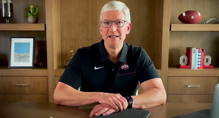 Tim Cook projev 2020 fb Tim Cook projev 2020