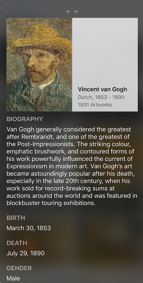 Wikiart iOS 6 Wikiart iOS