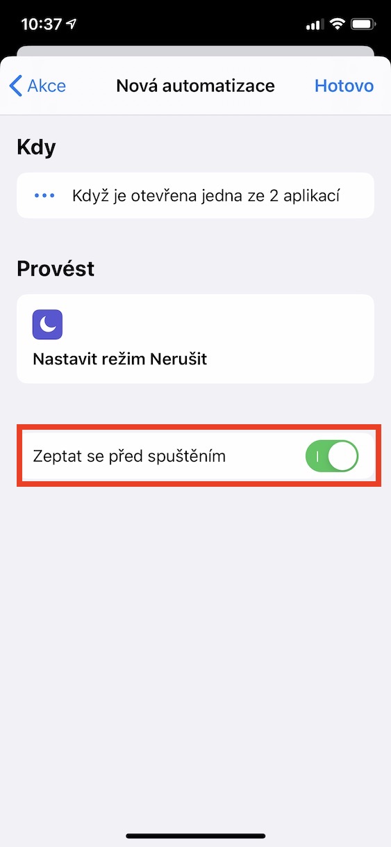 nerusit_hry_automaticky14 režim nerušit př ihraní automaticky