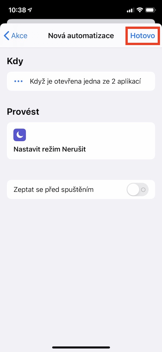 nerusit_hry_automaticky16 režim nerušit př ihraní automaticky