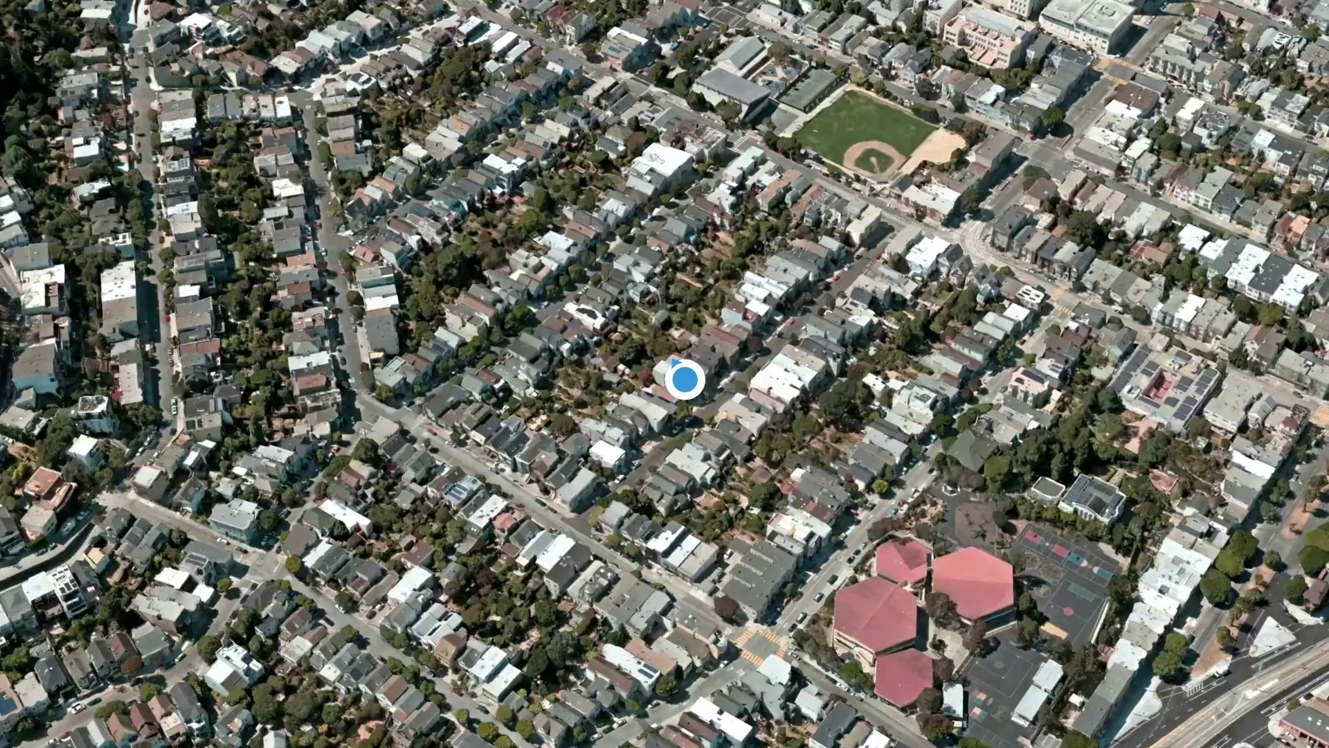 aerial view neighborhood