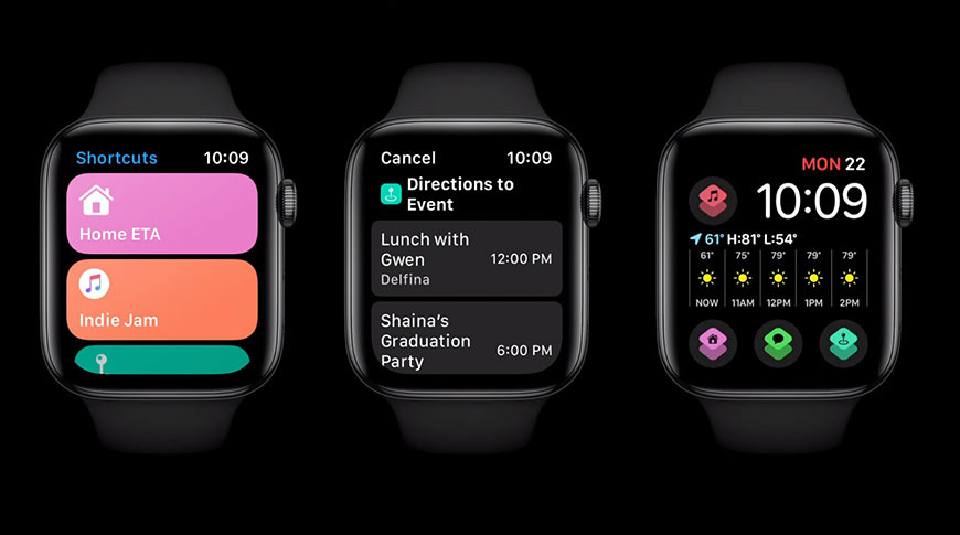 watchos 7 shortcuts