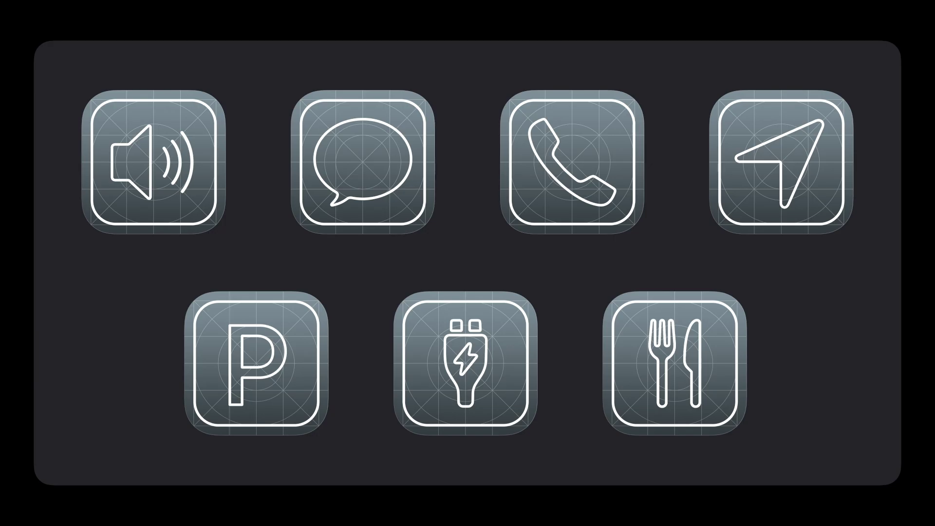 carplay icon set
