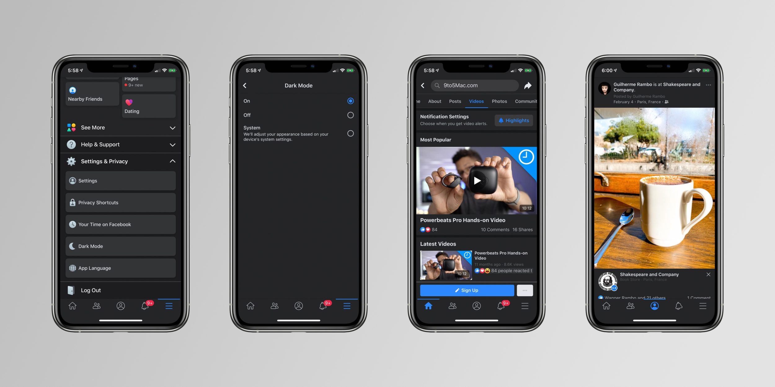 facebook dark mode Facebook Dark Mode